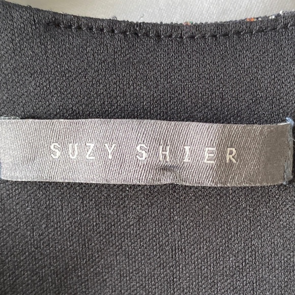 Suzy Shier Y2K Black Rainbow Sparkle Sleeveless Midi Dress Large‎ Draped Front - Picture 2 of 15